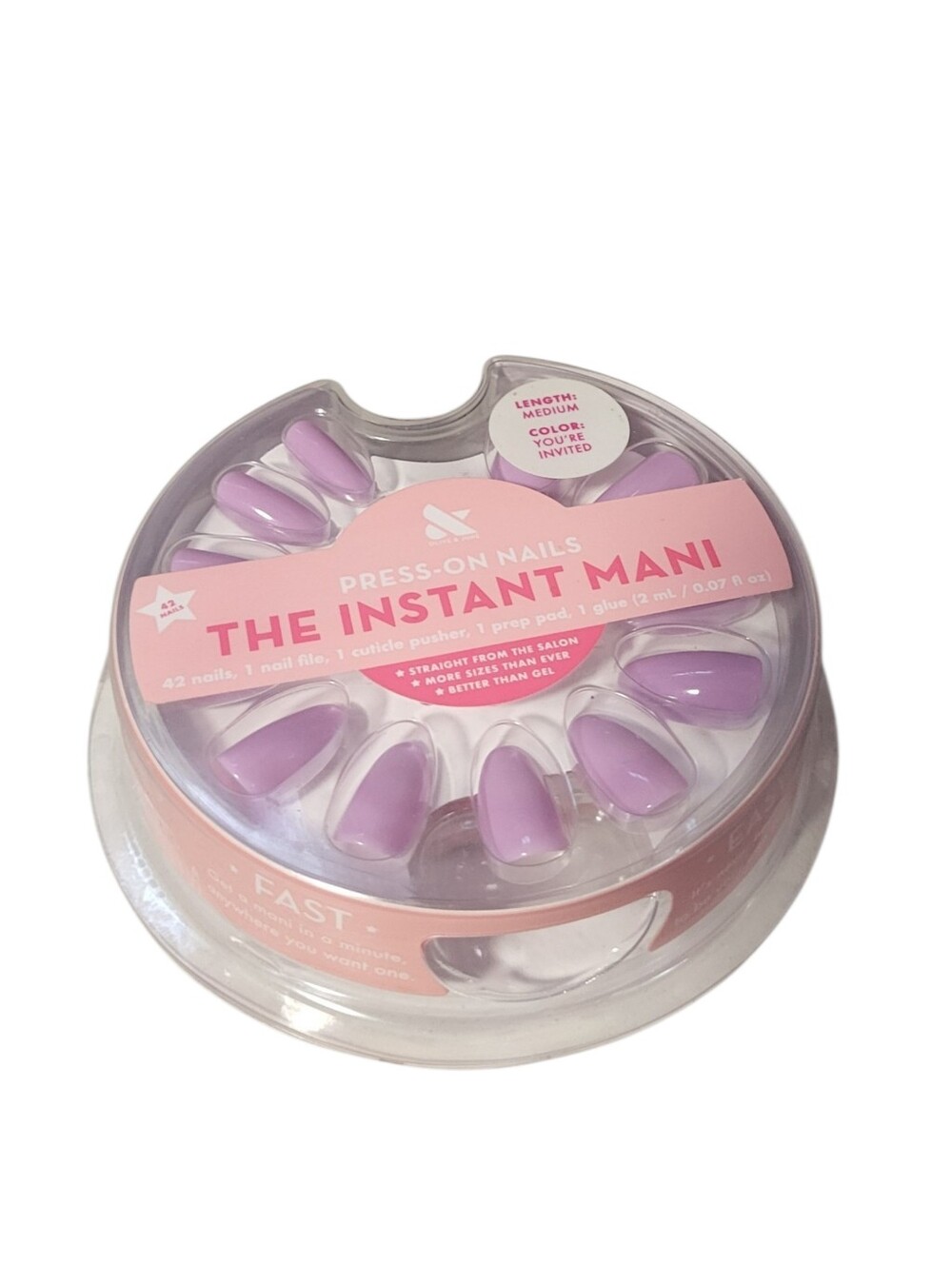 The Instant Mani Press-On Nails in Lavender - 32+ ct